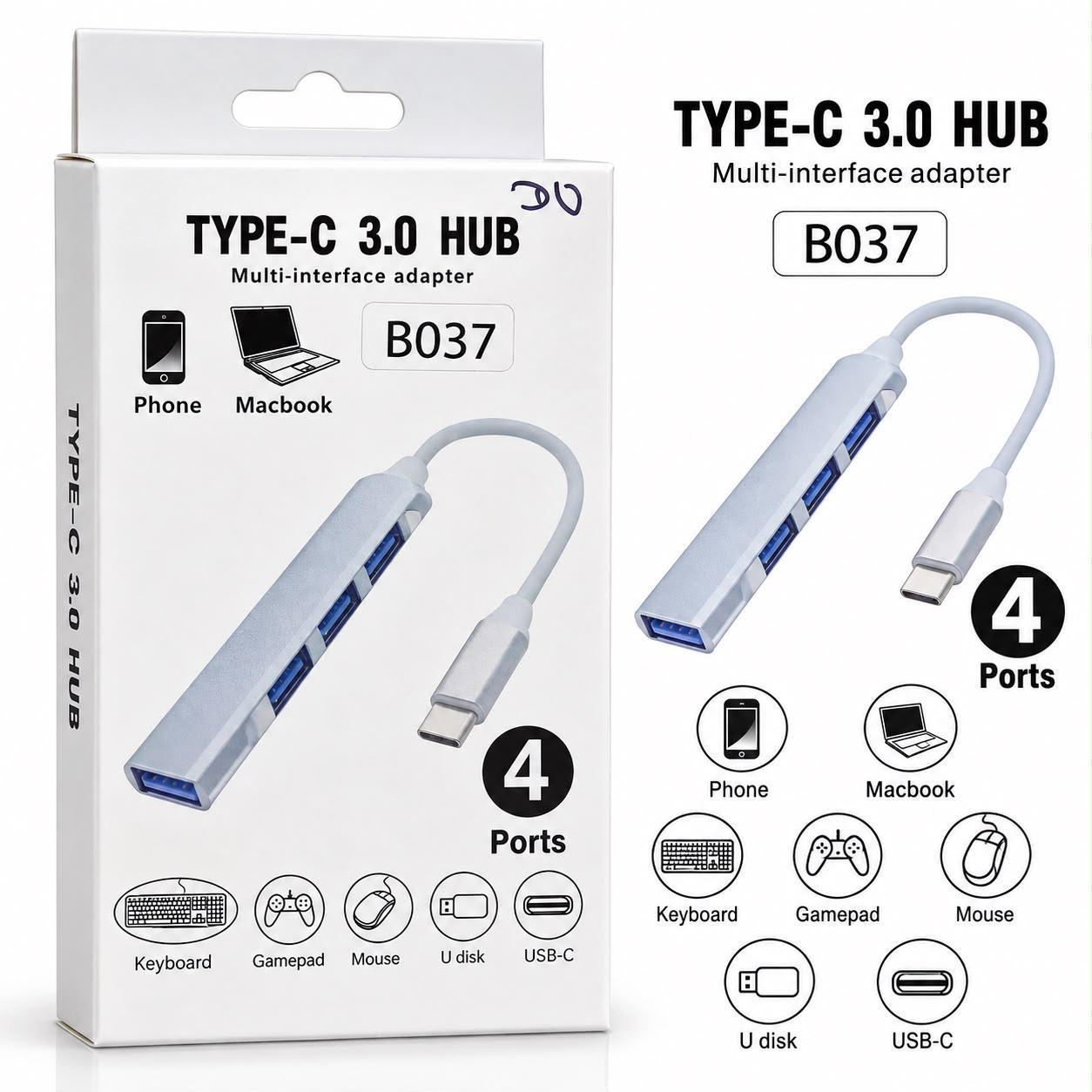 Type-C 3.0 4-Port Hub